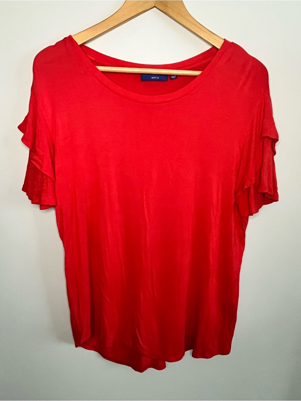 Apt. 9 Red Flutter Sleeve Top